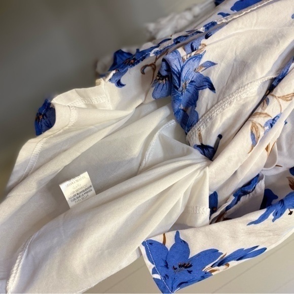 Entro Blue and White Floral Midi‎ Dress - Picture 10 of 11